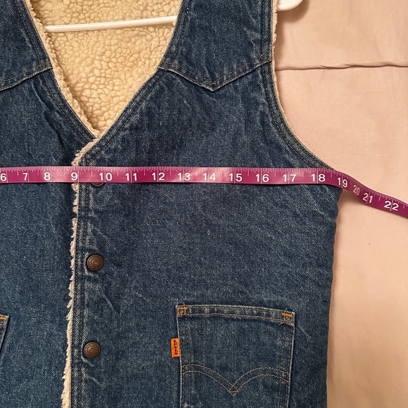 Levi’s ORANGE Tab Vintage Sherpa Denim Vest - Picture 4 of 8